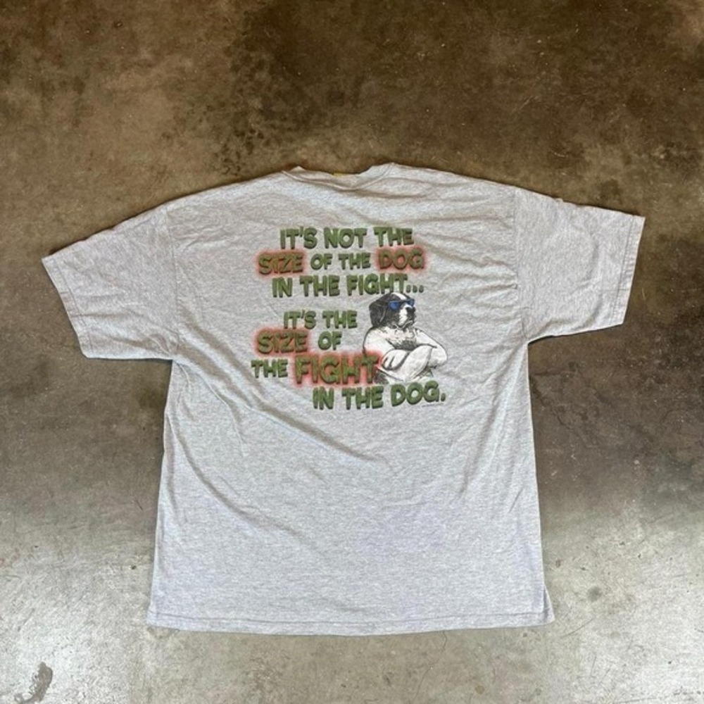 Vintage Y2K Big Dogs grey tee Size men's Large